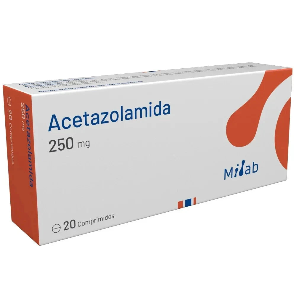 Acetazolamida 250 mg x 20 comprimidos Farmex-Pluxee-Persistente